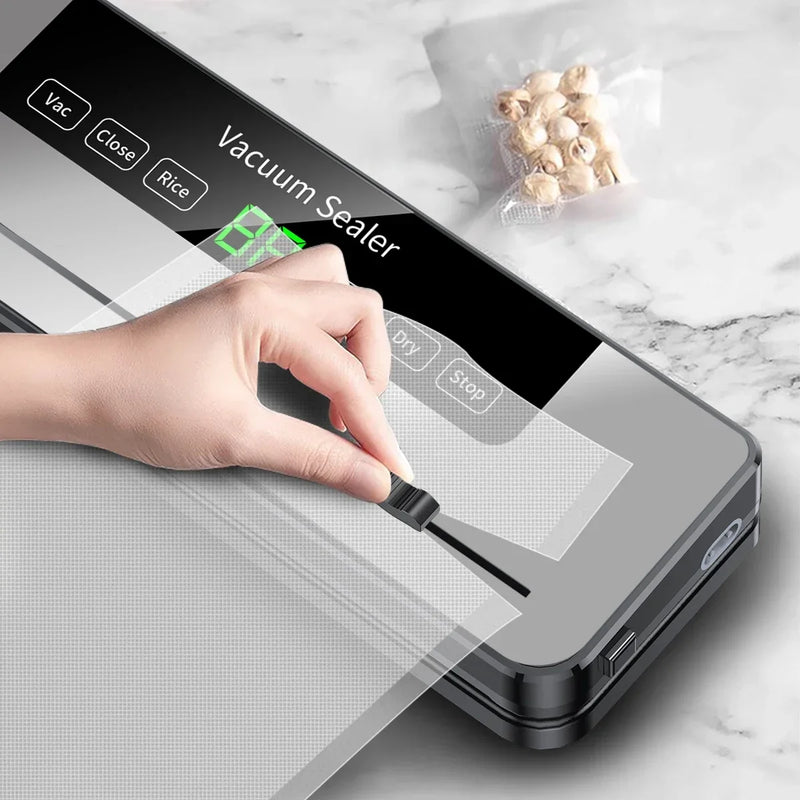Selador de Embalagem Portátil a Vácuo - Preserve Alimentos com Facilidade e Eficiência!